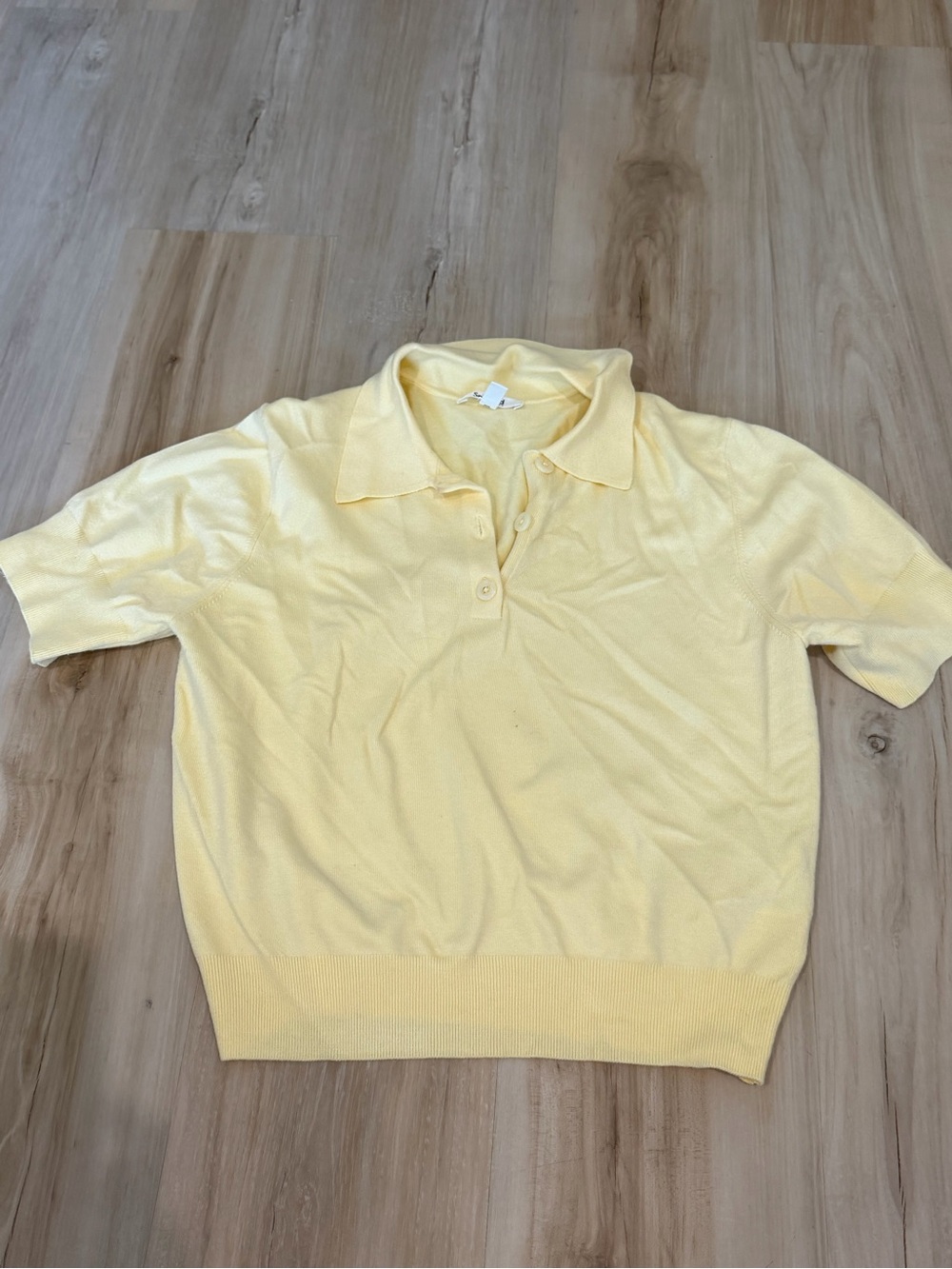 Short-Sleeve Polo Shirt Set - Light Yellow